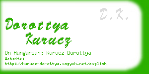 dorottya kurucz business card